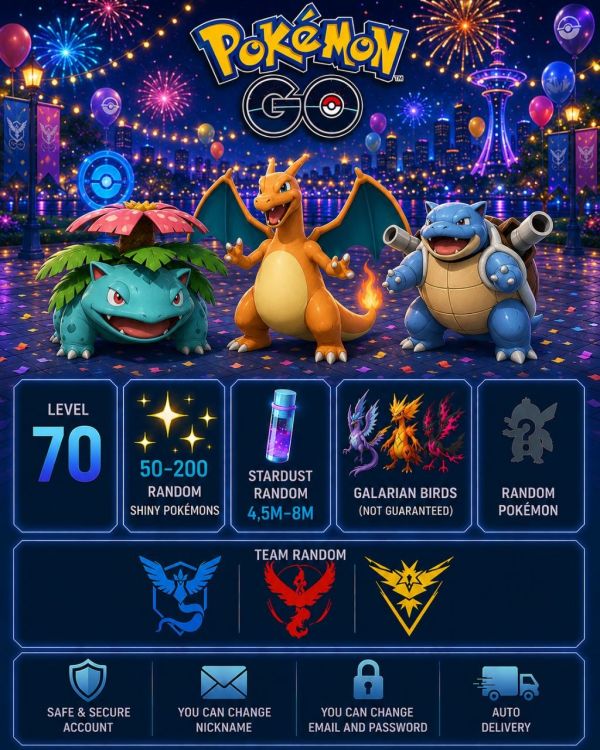 Pokémon GO Account Level 70
